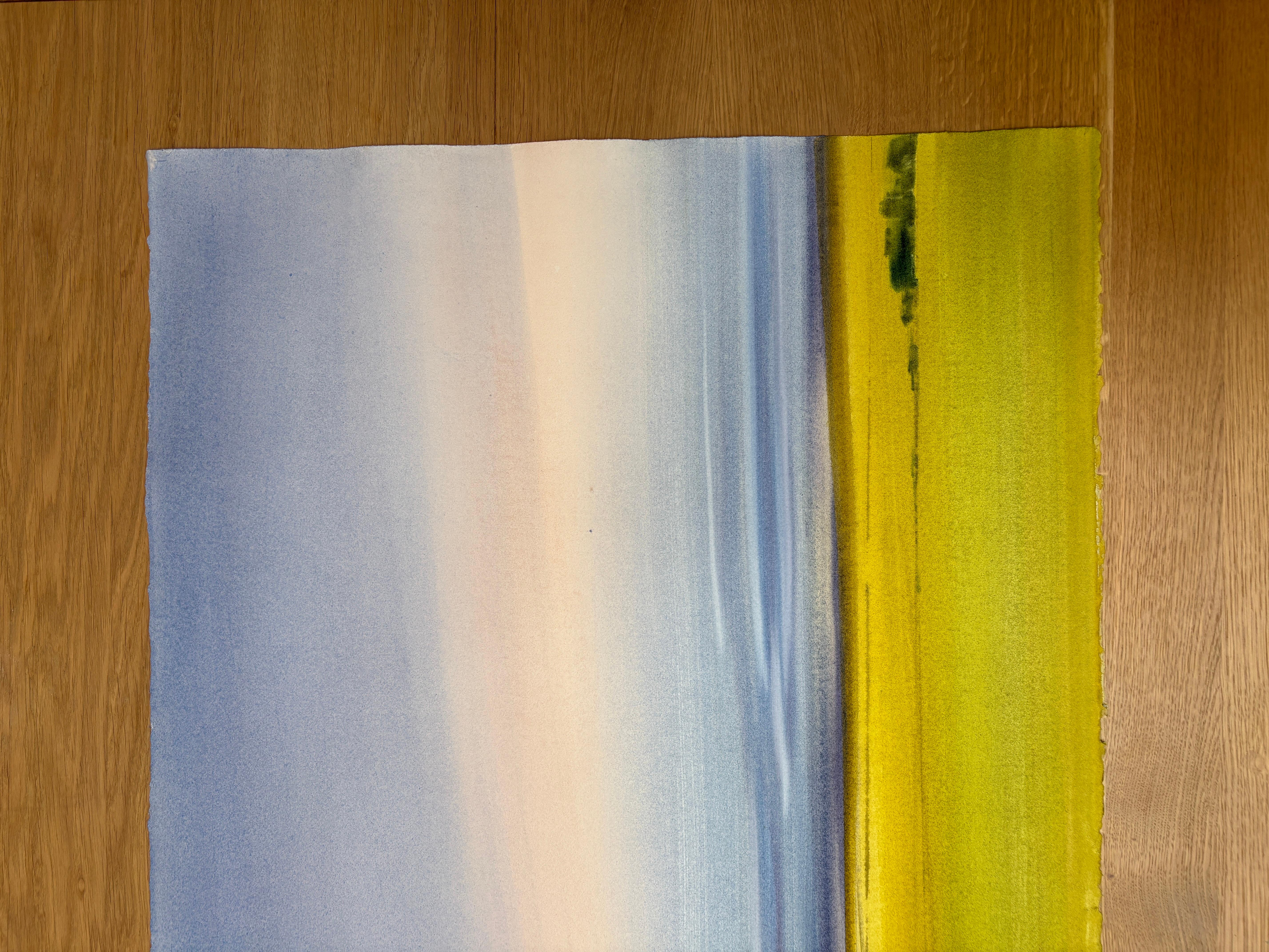 No. 35, Peinture à l'aquarelle d'un paysage atmosphérique, 2025 en vente 2