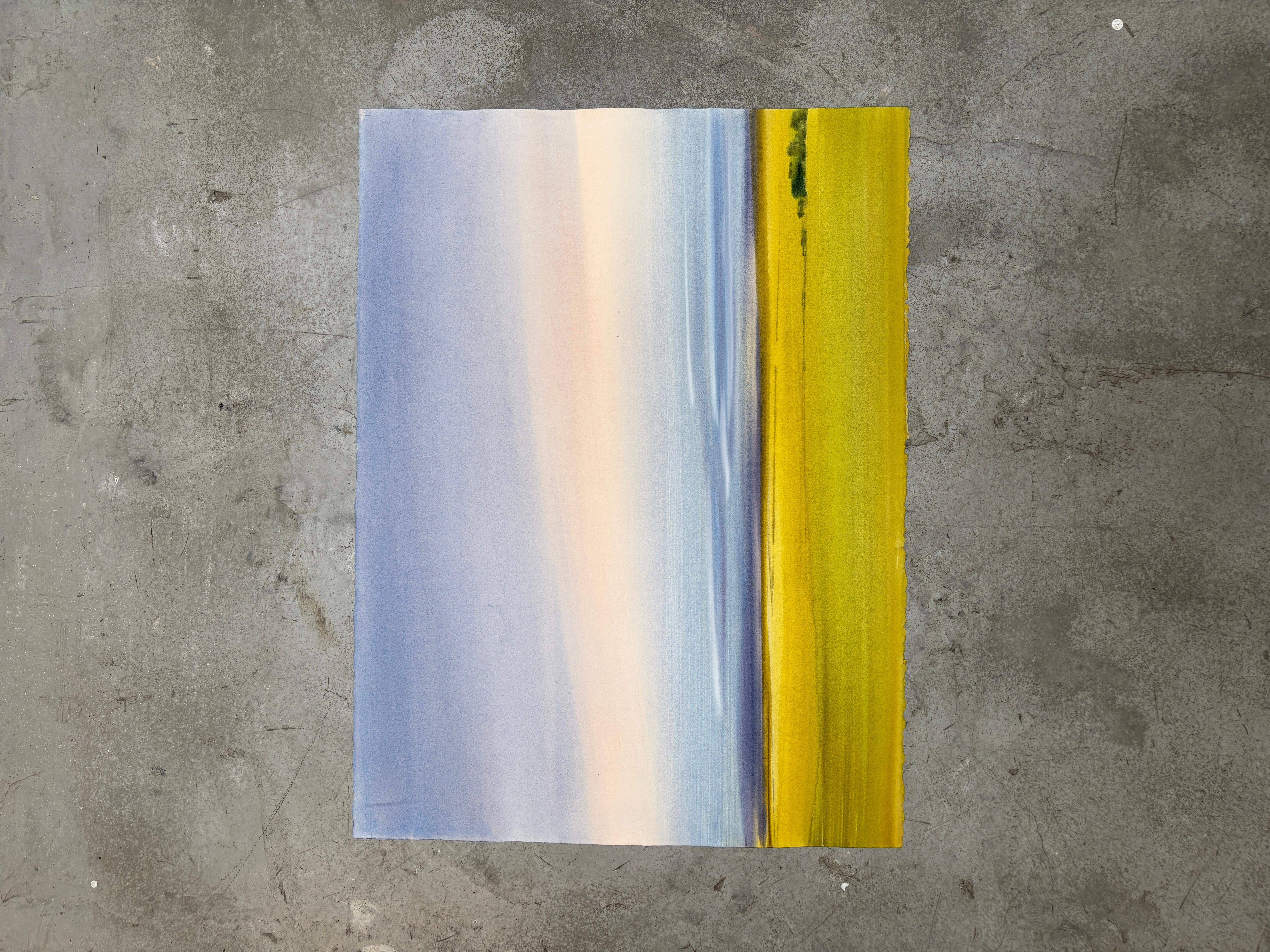 No. 35, Peinture à l'aquarelle d'un paysage atmosphérique, 2025 en vente 4