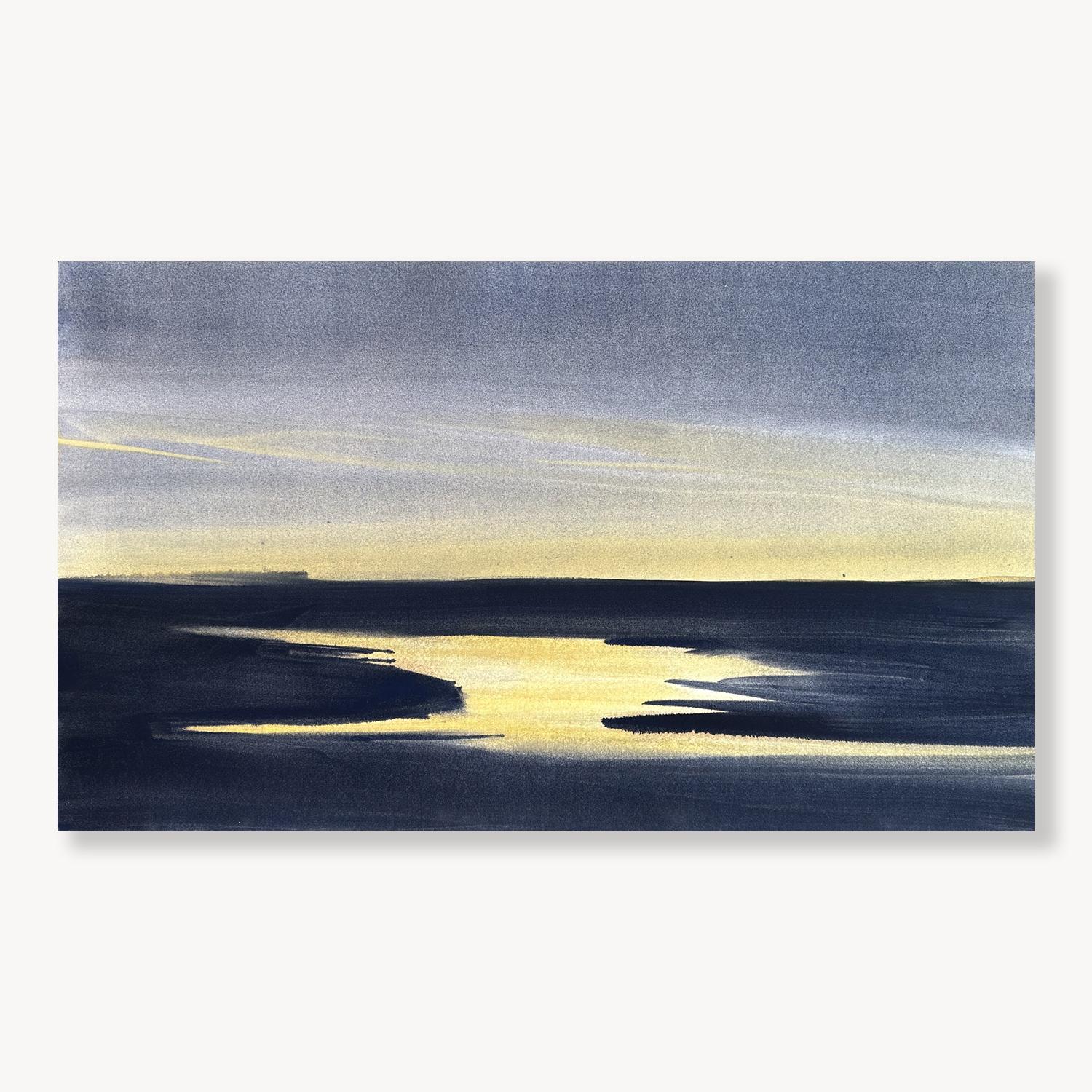 No. 40, Peinture à l
aquarelle d
un paysage atmosphérique, 2025