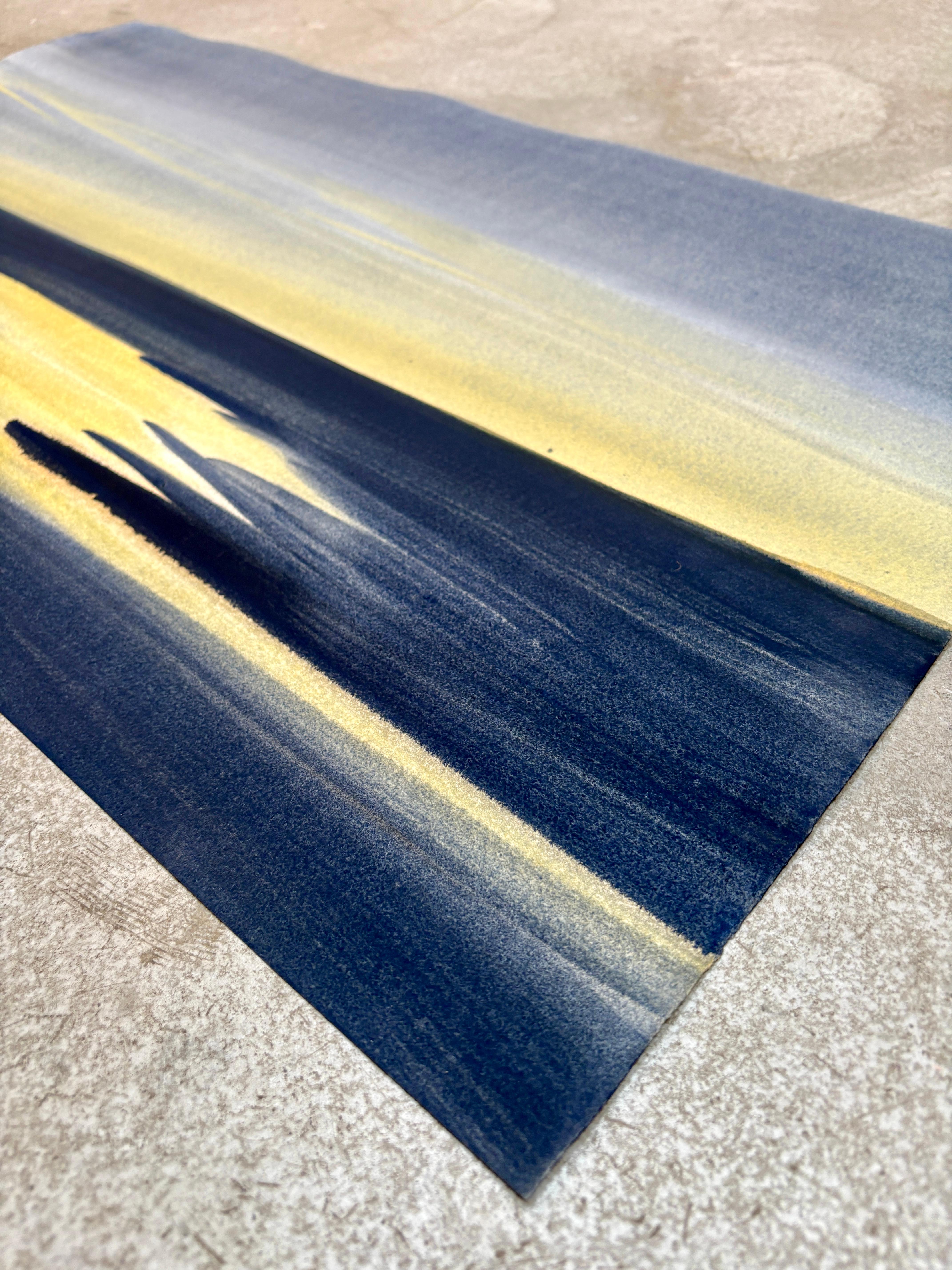 No. 40, Peinture à l'aquarelle d'un paysage atmosphérique, 2025 en vente 4