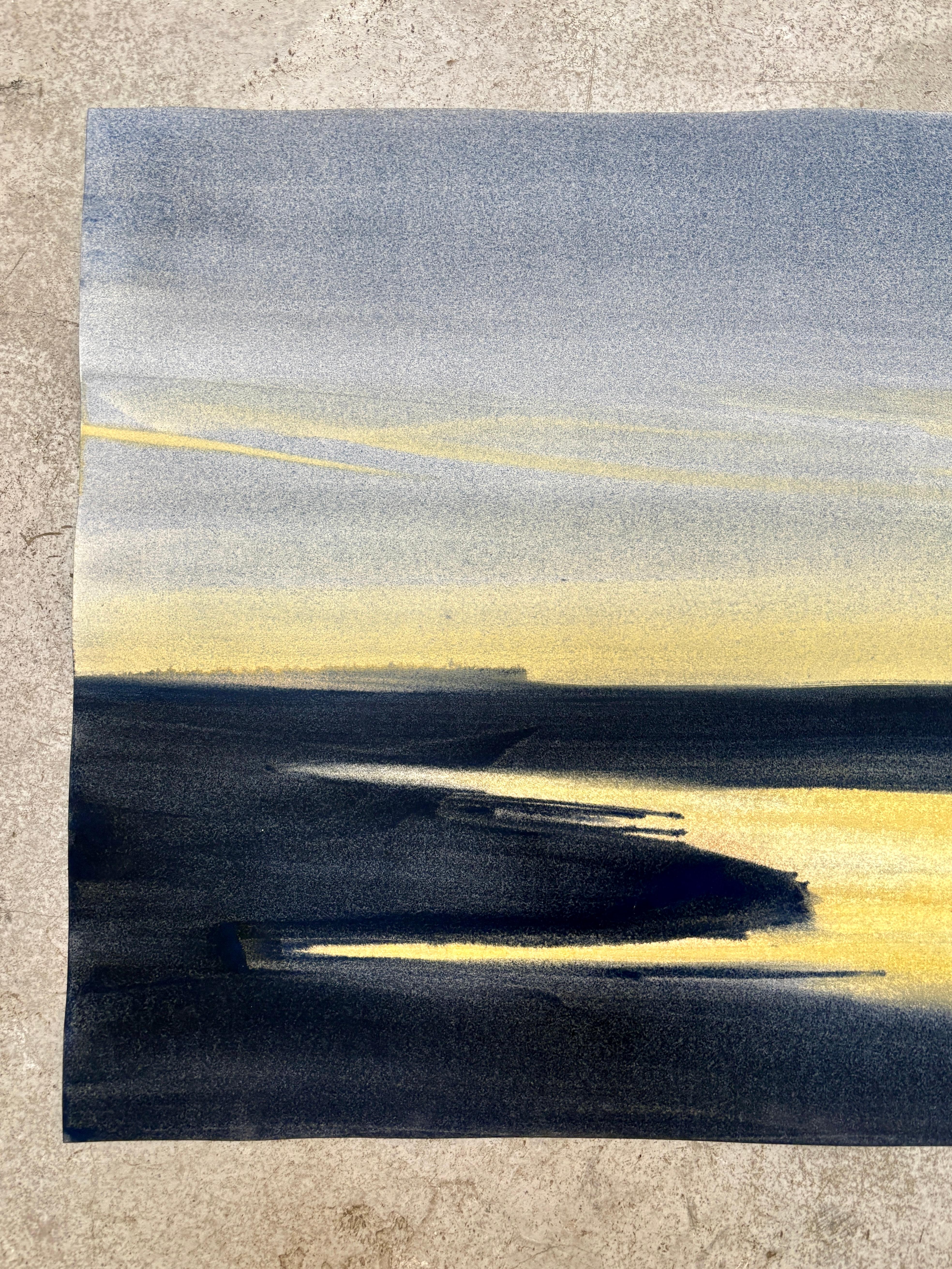 No. 40, Peinture à l'aquarelle d'un paysage atmosphérique, 2025 en vente 3