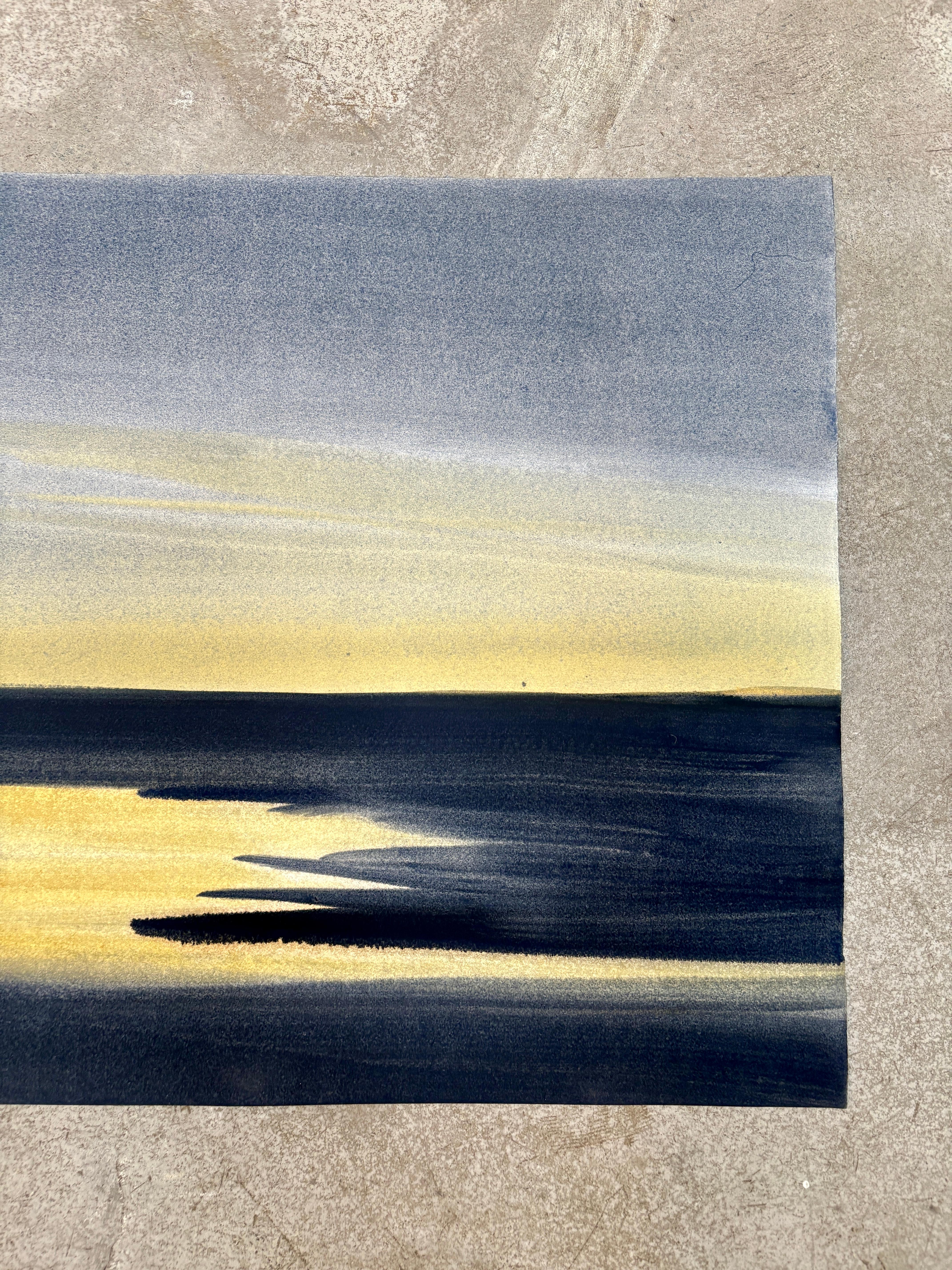 No. 40, Peinture à l'aquarelle d'un paysage atmosphérique, 2025 en vente 2