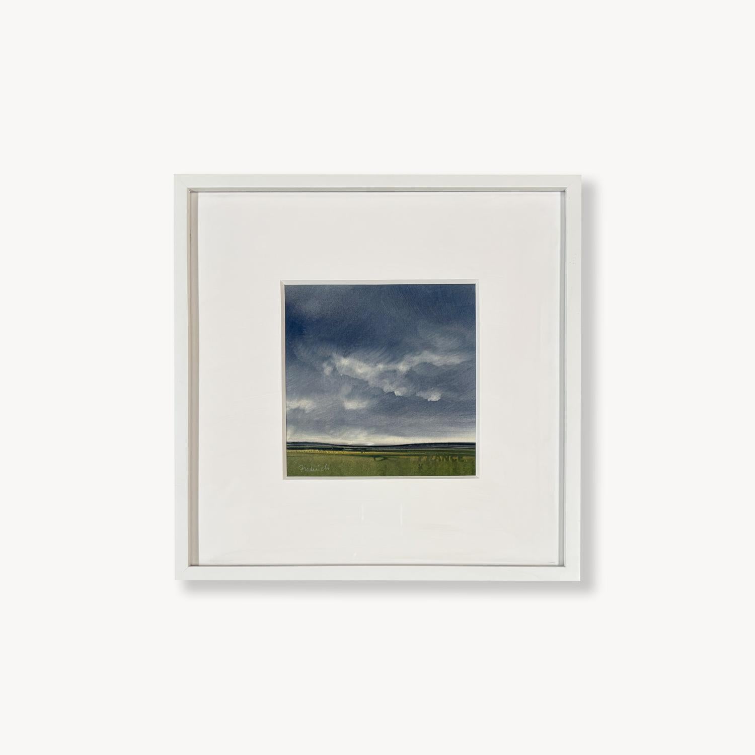 Temps violent, paysage atmosphérique peinture à l
aquarelle, 2025 - Art de Dodi Fredericks