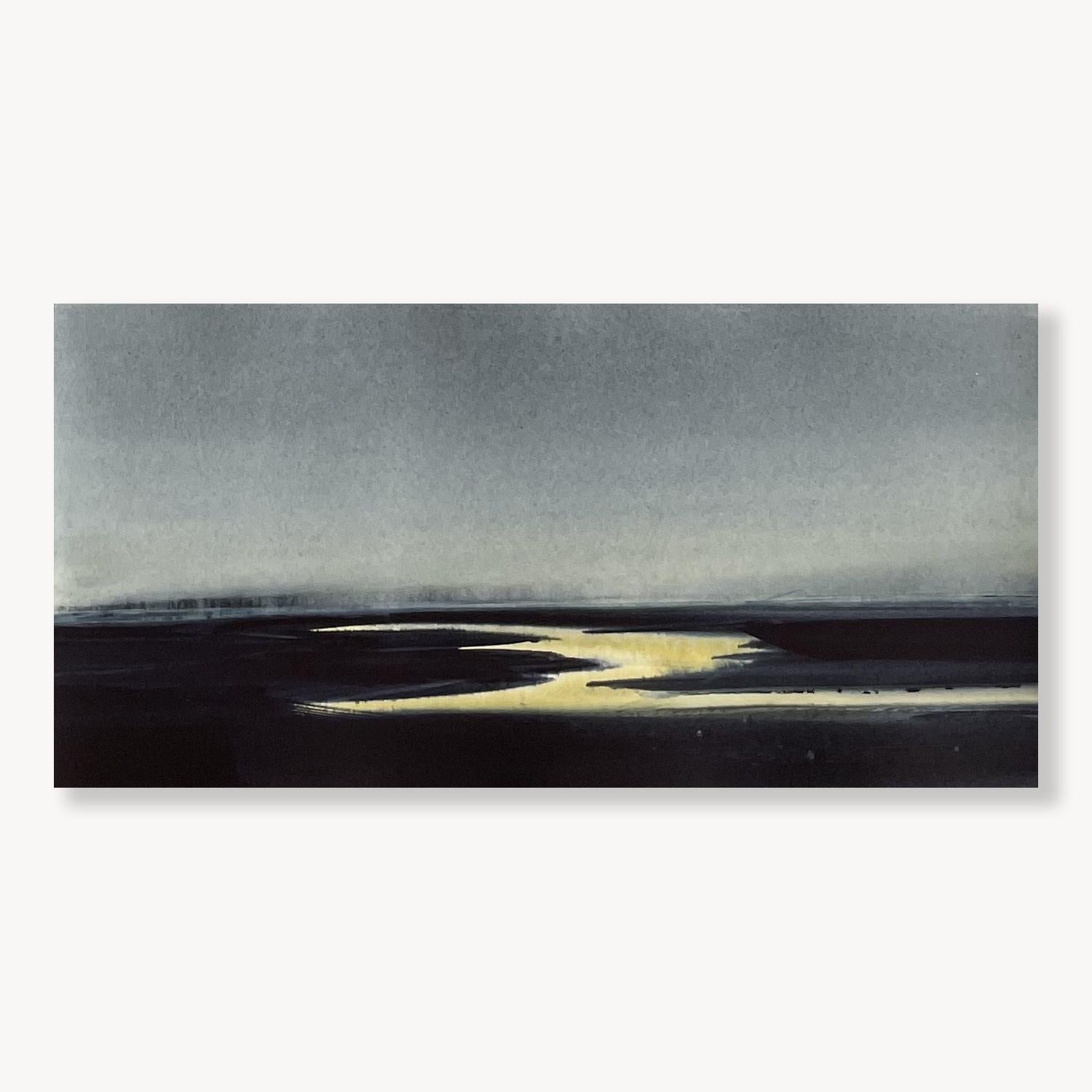 Landscape Art Dodi Fredericks - No. 9, Peinture à l
aquarelle d
un paysage atmosphérique, 2025