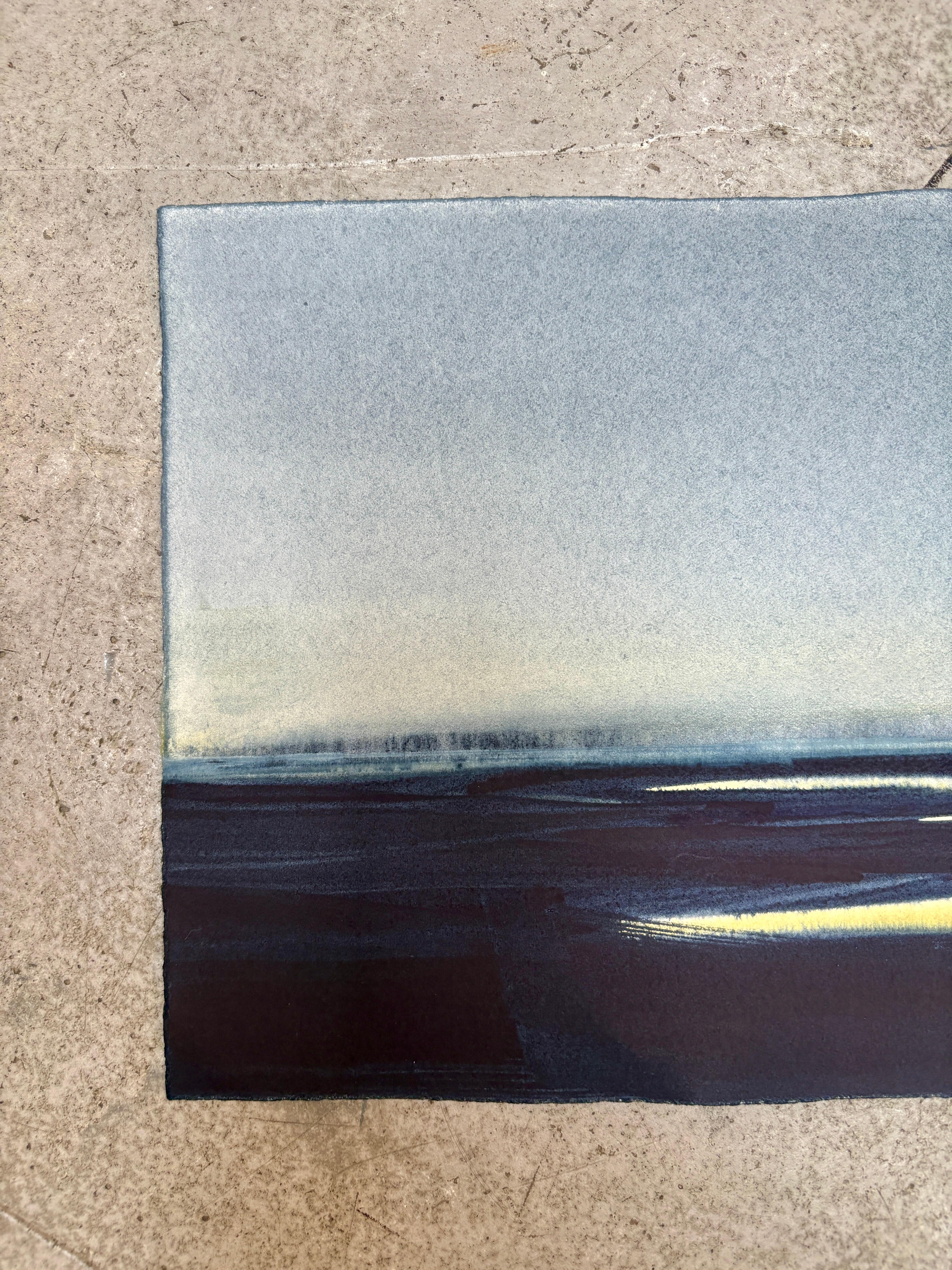 No. 9, Peinture à l'aquarelle d'un paysage atmosphérique, 2025 en vente 5