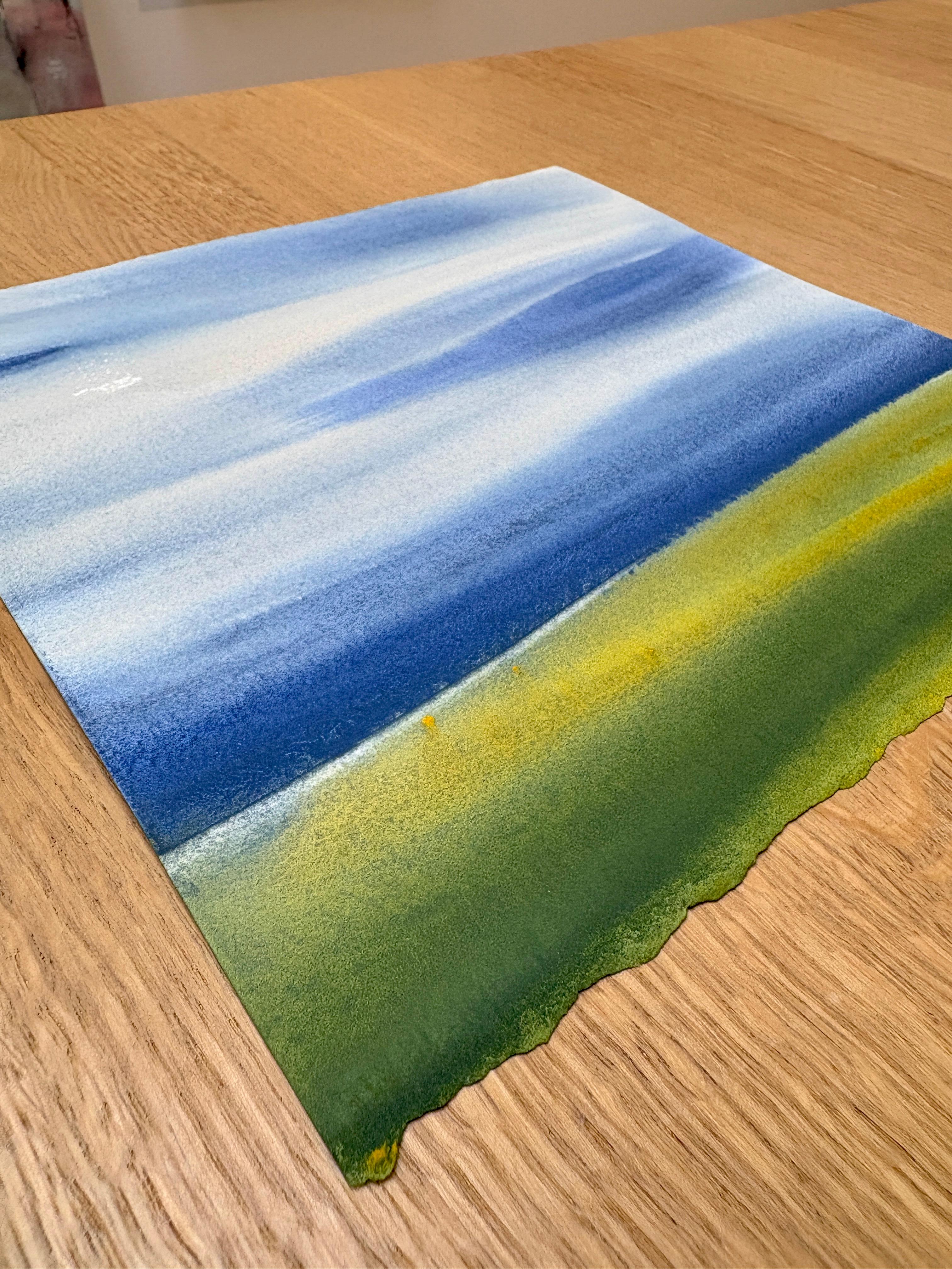 No. 10, Peinture à l'aquarelle d'un paysage atmosphérique, 2025 en vente 3