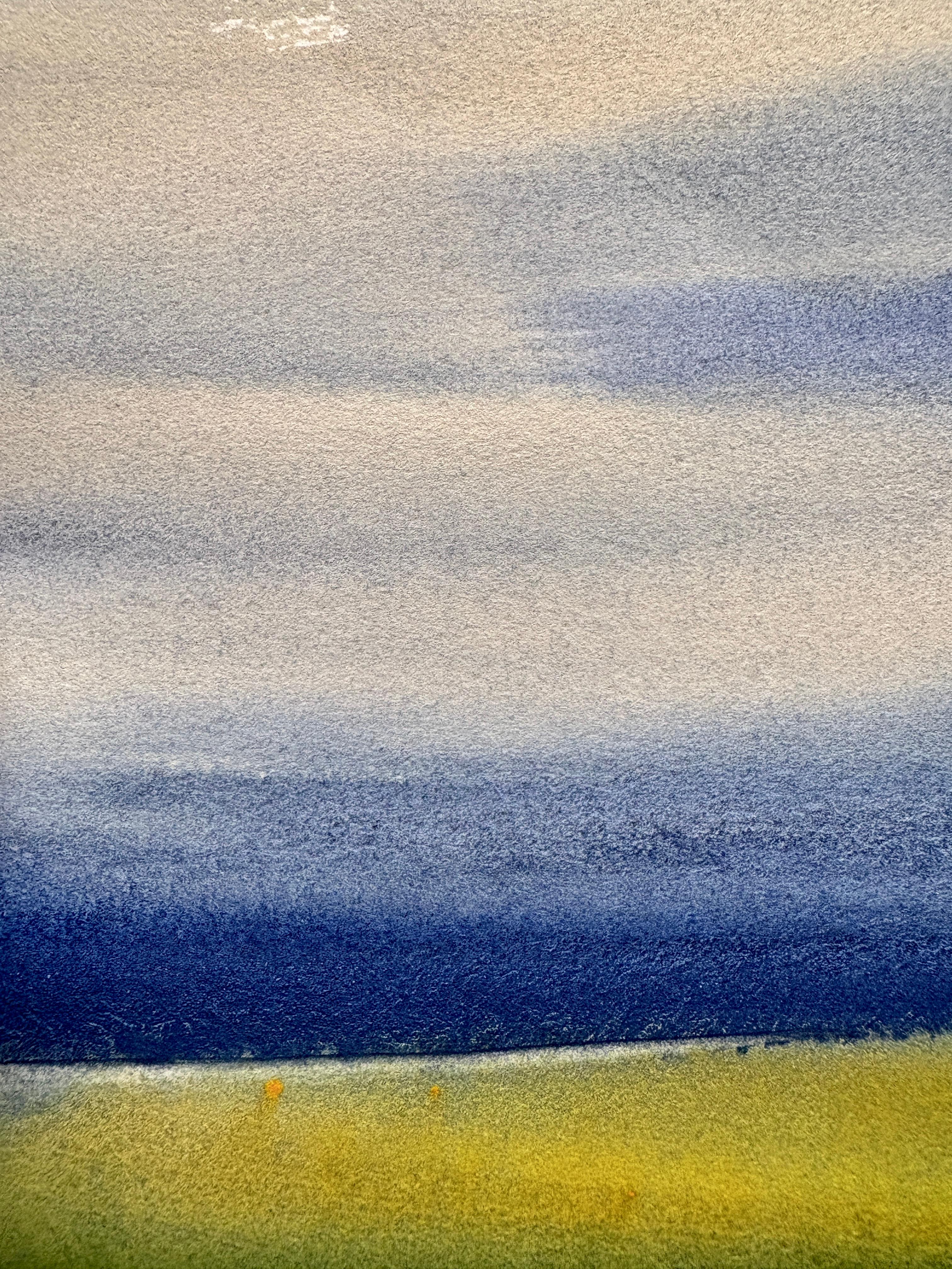 No. 10, Peinture à l'aquarelle d'un paysage atmosphérique, 2025 en vente 2
