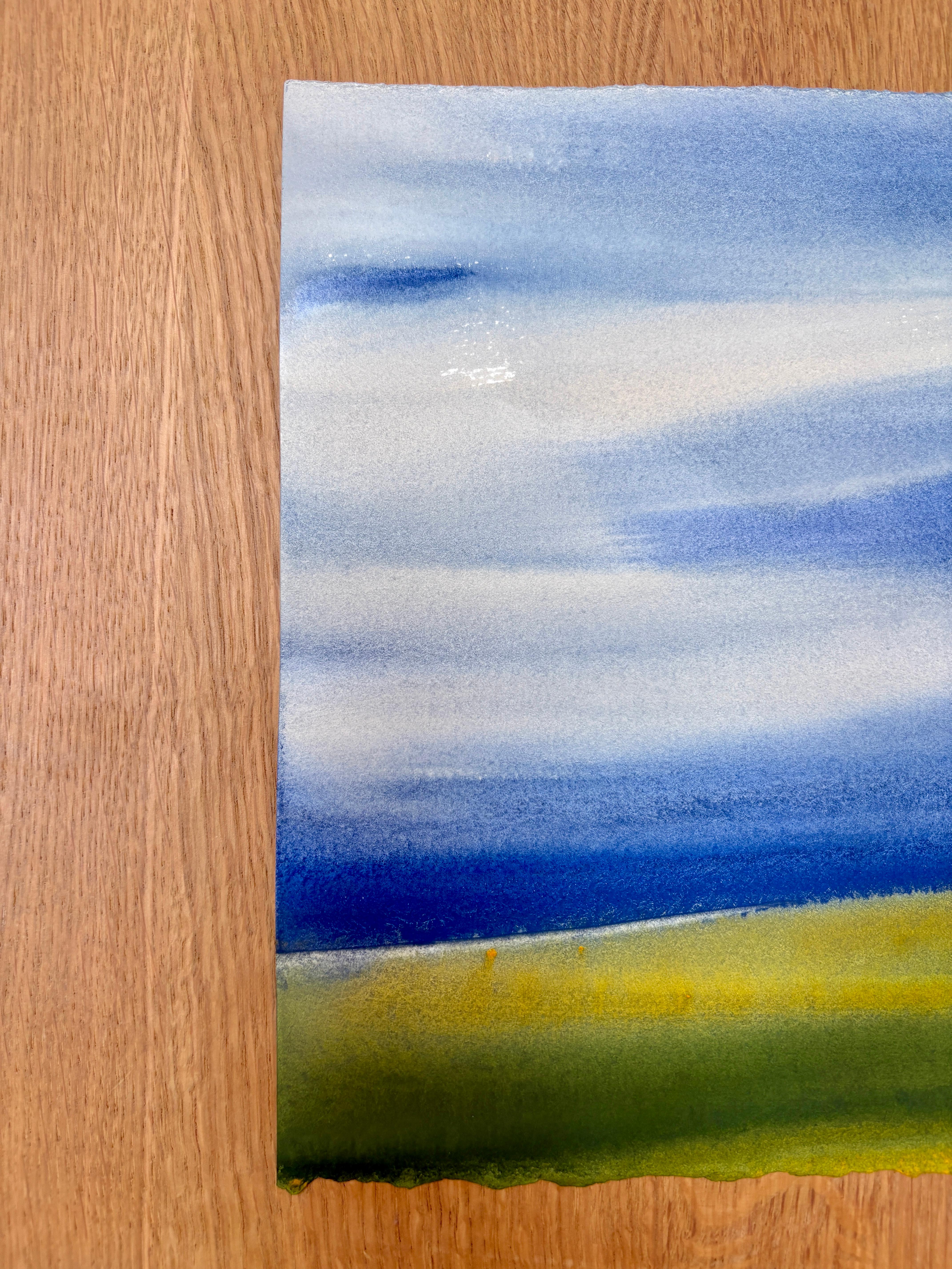 No. 10, Peinture à l'aquarelle d'un paysage atmosphérique, 2025 en vente 4