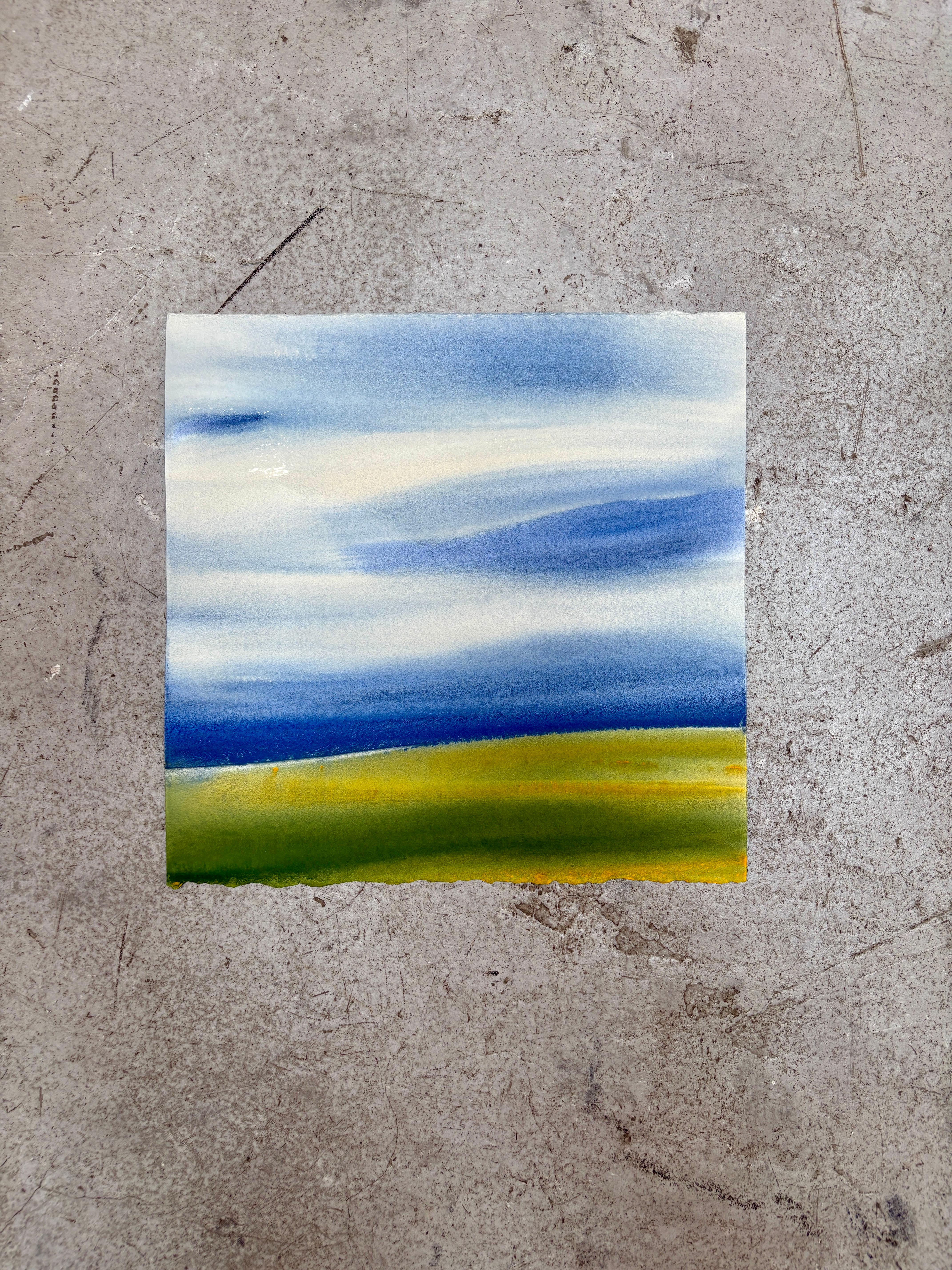 No. 10, Peinture à l'aquarelle d'un paysage atmosphérique, 2025 en vente 5