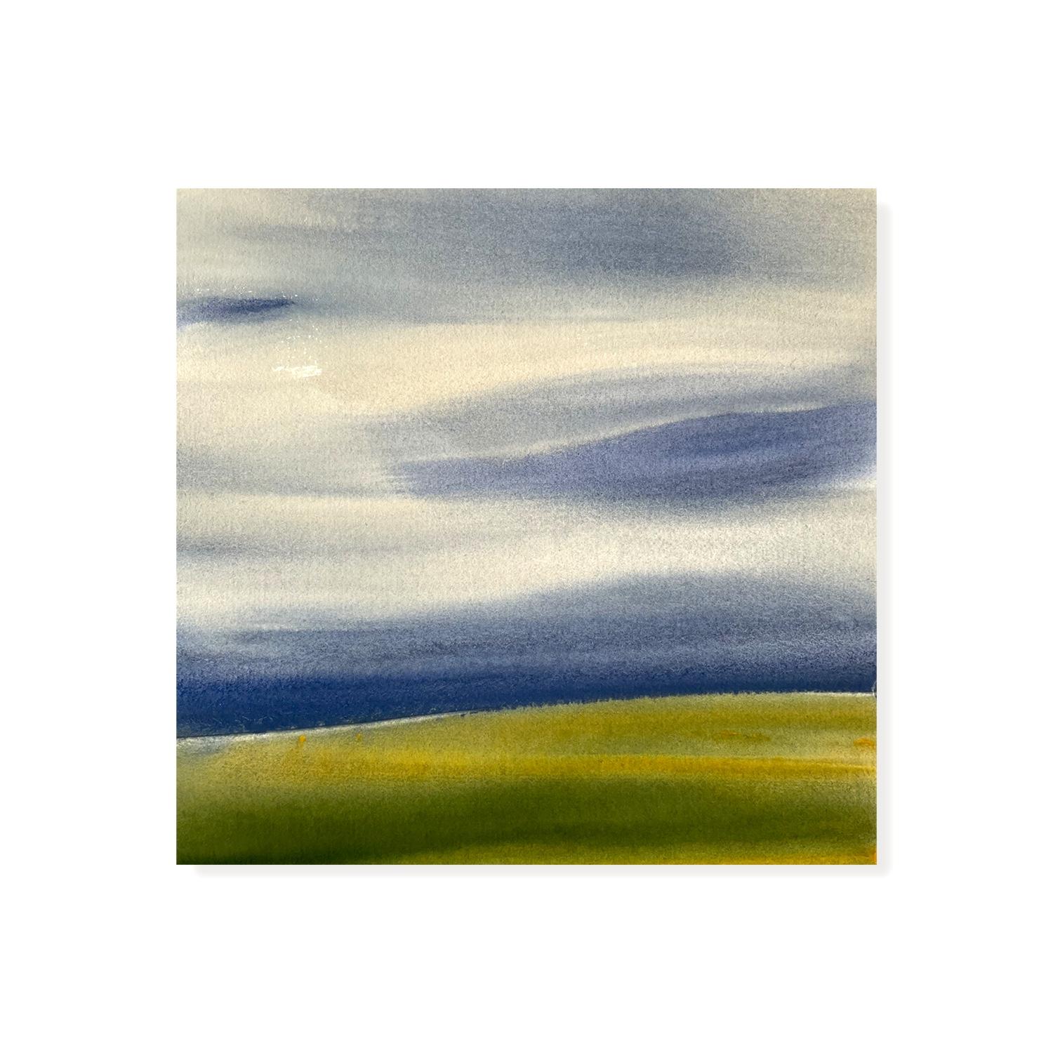 Landscape Art Dodi Fredericks - No. 10, Peinture à l
aquarelle d
un paysage atmosphérique, 2025