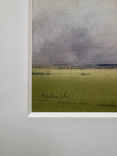 En la niebla, Paisaje atmosférico Pintura a la acuarela, 2025