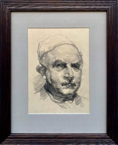 Self-Portrait avec CAP, dessin de Ludwig Meidner