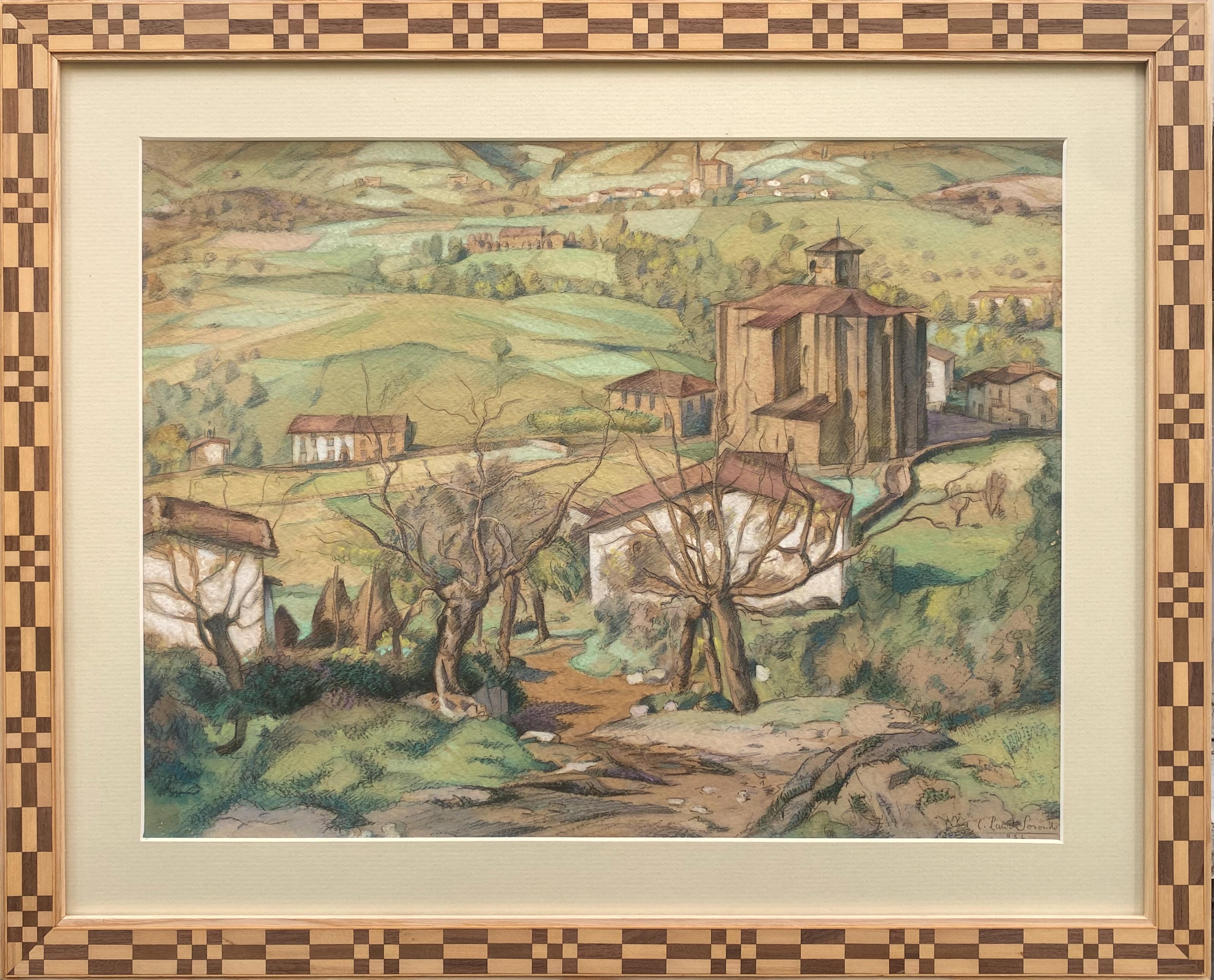 Paesaggio basco - Art di Carlos Landi Sorondo