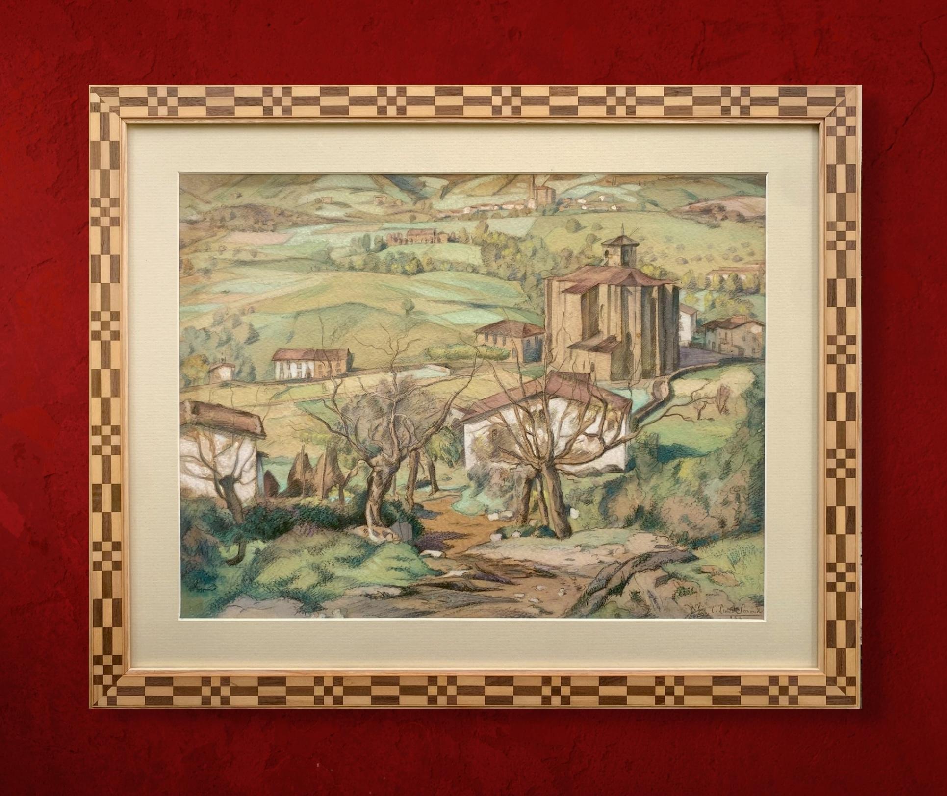 Paesaggio basco - Art Moderno di Carlos Landi Sorondo