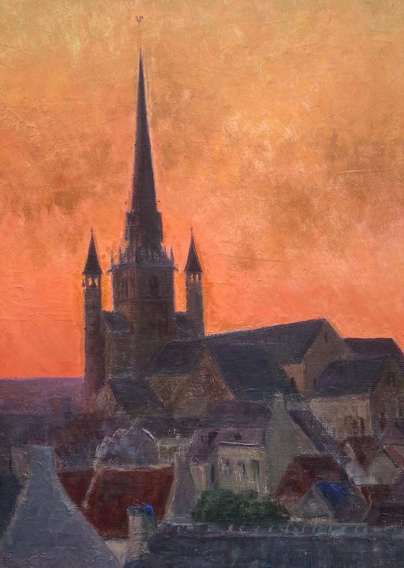 Tramonto sui tetti di Nivelles