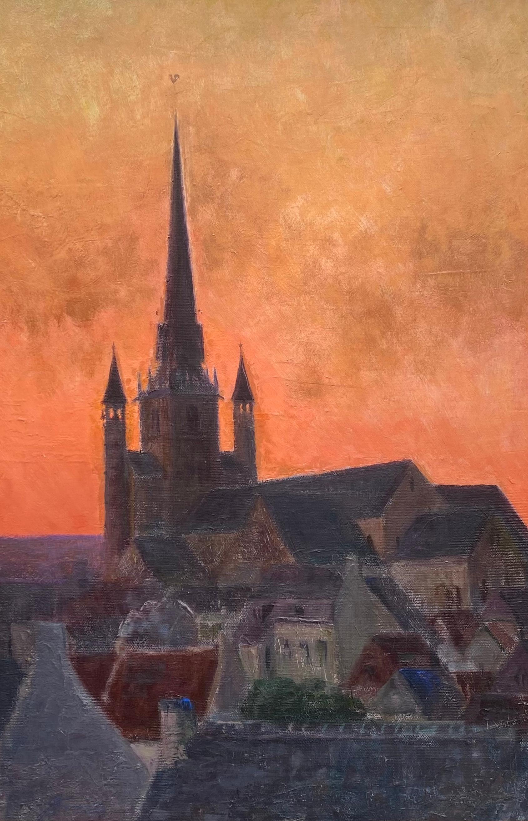 Tramonto sui tetti di Nivelles