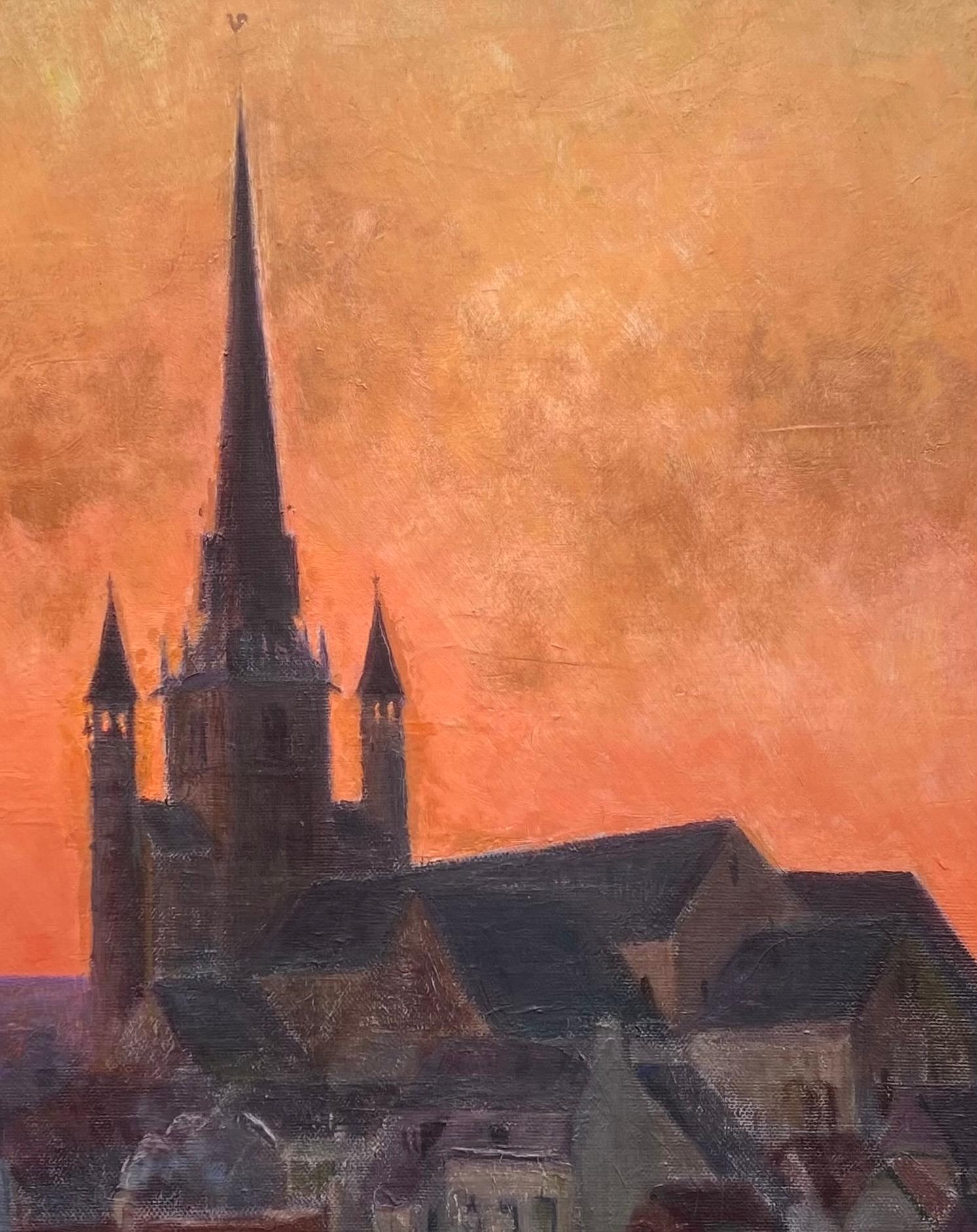 Tramonto sui tetti di Nivelles