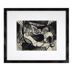 Biomorphic abstract nude by a California abstract artist circa 1938