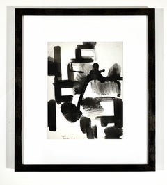 Non-Objective abstract work on paper by well-known San Francisco Bay Area artist