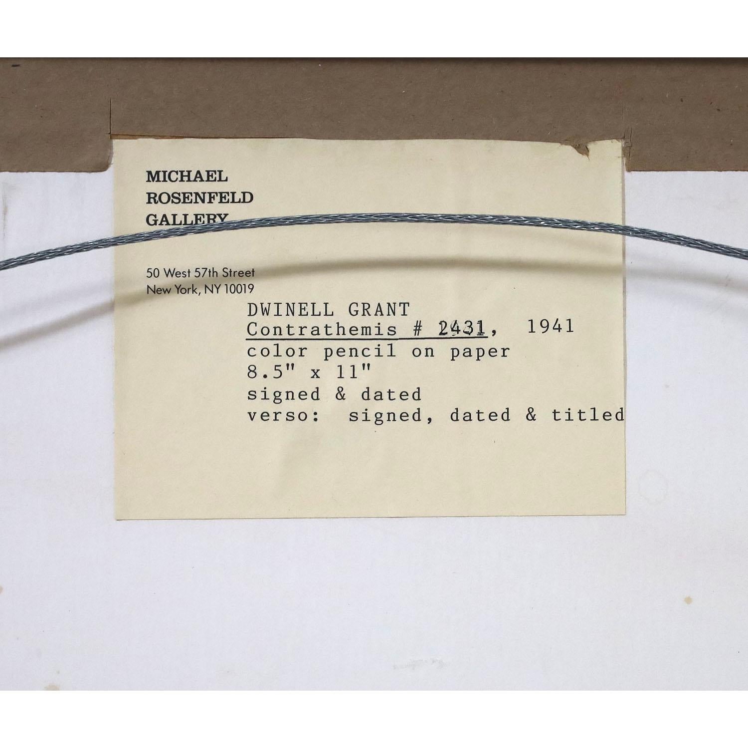 Early abstract drawing created for a historic, pioneering modern film - Art Abstracto de Dwinell Grant