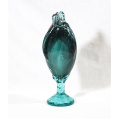 Abstract studio glass sculpture by a pioneering glass artist