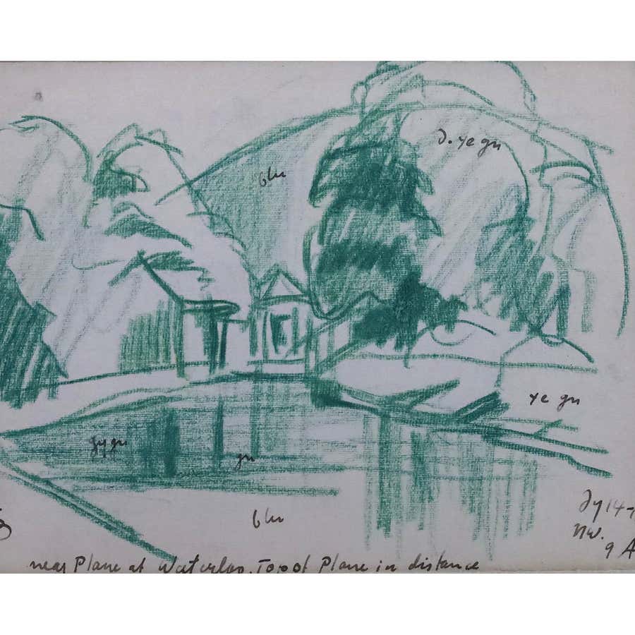 American modernist drawing from the early 20th century by a pioneering modernist