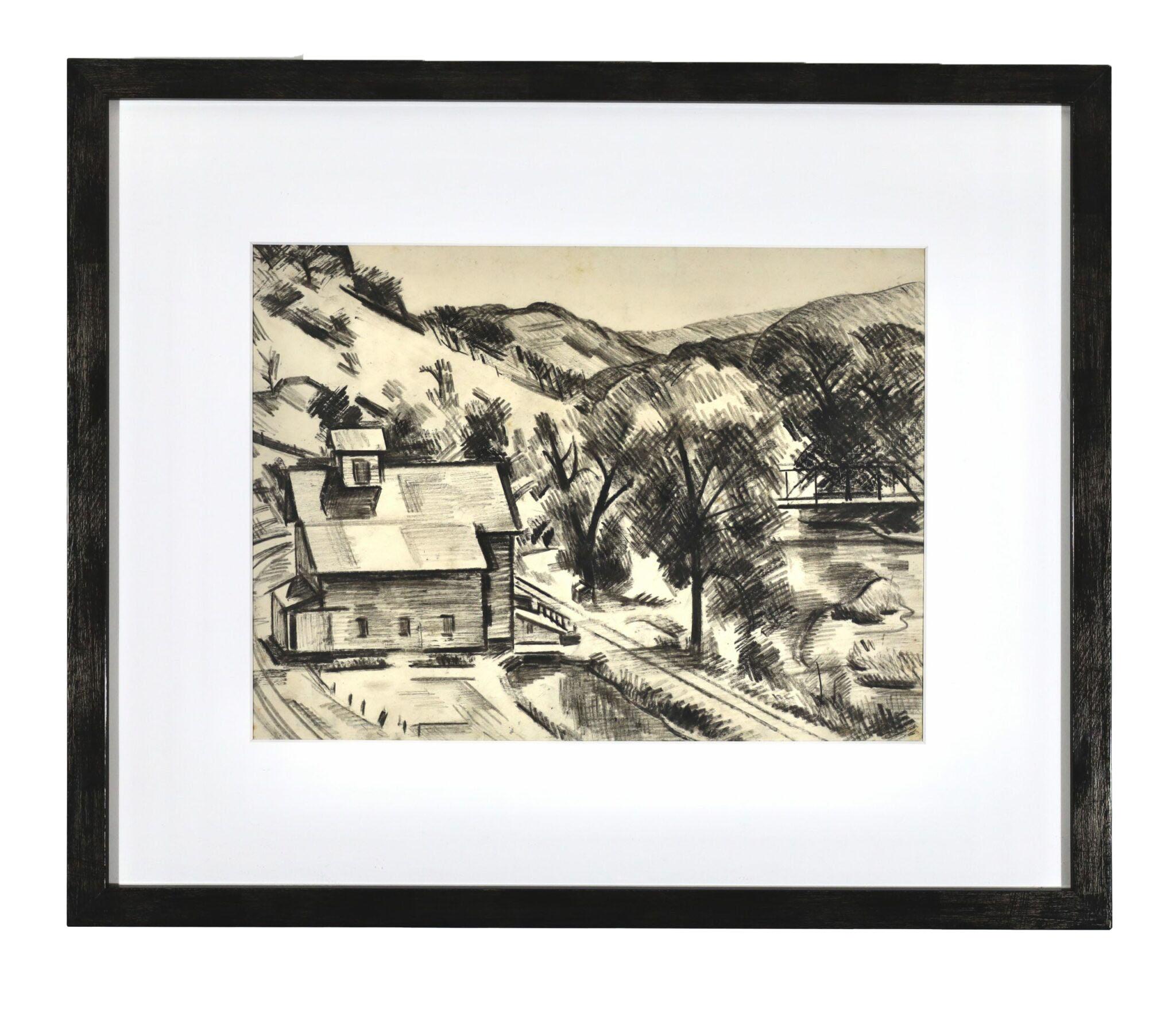 Composition d'un paysage à la manière de Cézanne - Art de Erle Loran