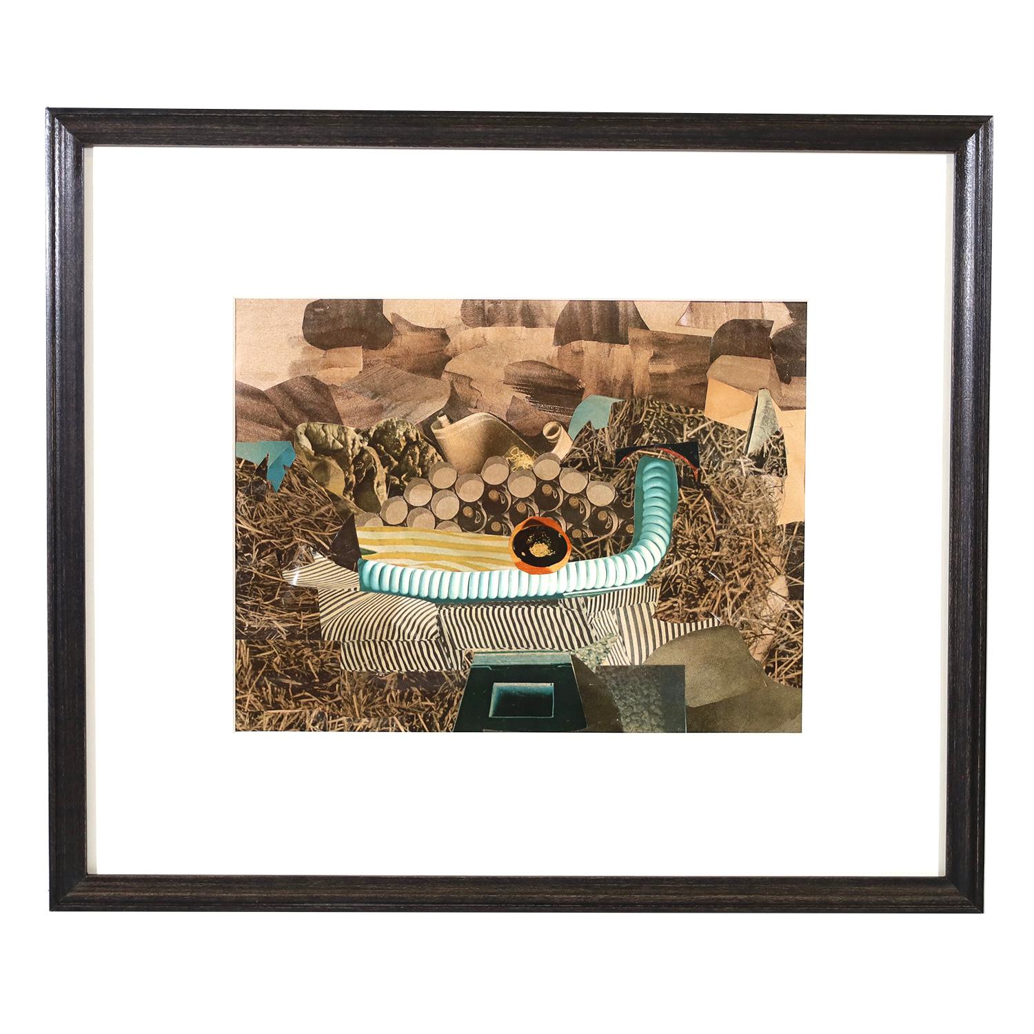 Collage astratto di una donna modernista - metà del secolo scorso - The Corde - Art di Janet Todd Young