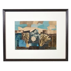 Abstract collage by female amid-century modern modernist circa 1960