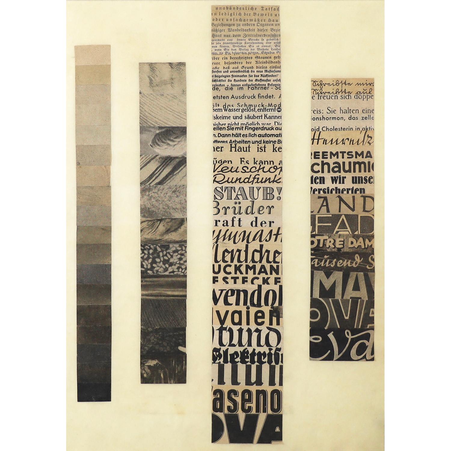 American abstract collage by a female artist from the 1930s