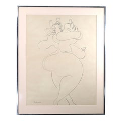 Figurative Zeichnung einer Frau von Gaston Lachaise