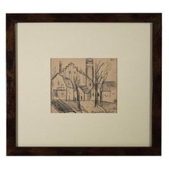 Early American modernist sketch titled - ''Bloomfield Feb 4-17'