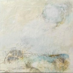 Lure Us Again - textured, muted pastel colours, abstract, acrylic on canvas