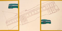 Vintage Streetcar Situation Green A/P 1/1 -figurative, playful, pop-art, limited edition