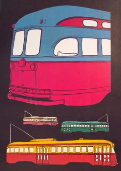 Streetcar Circus 5/20 - figurative, playful, pop-art, editioned lithograph