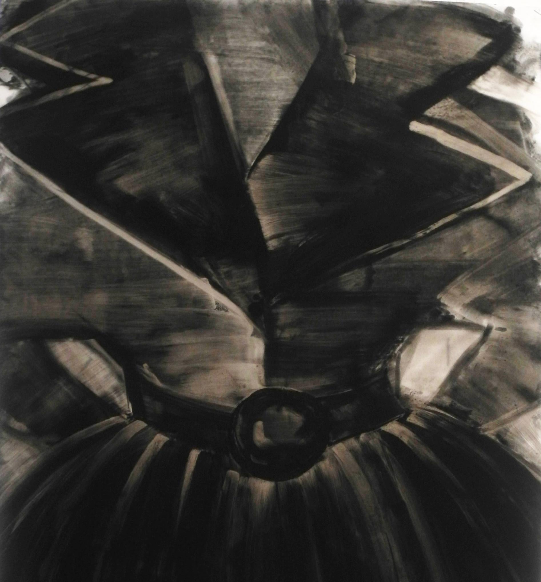 Fish Fish, Nasturtiums and Pink Cups, Oil pastel on paper