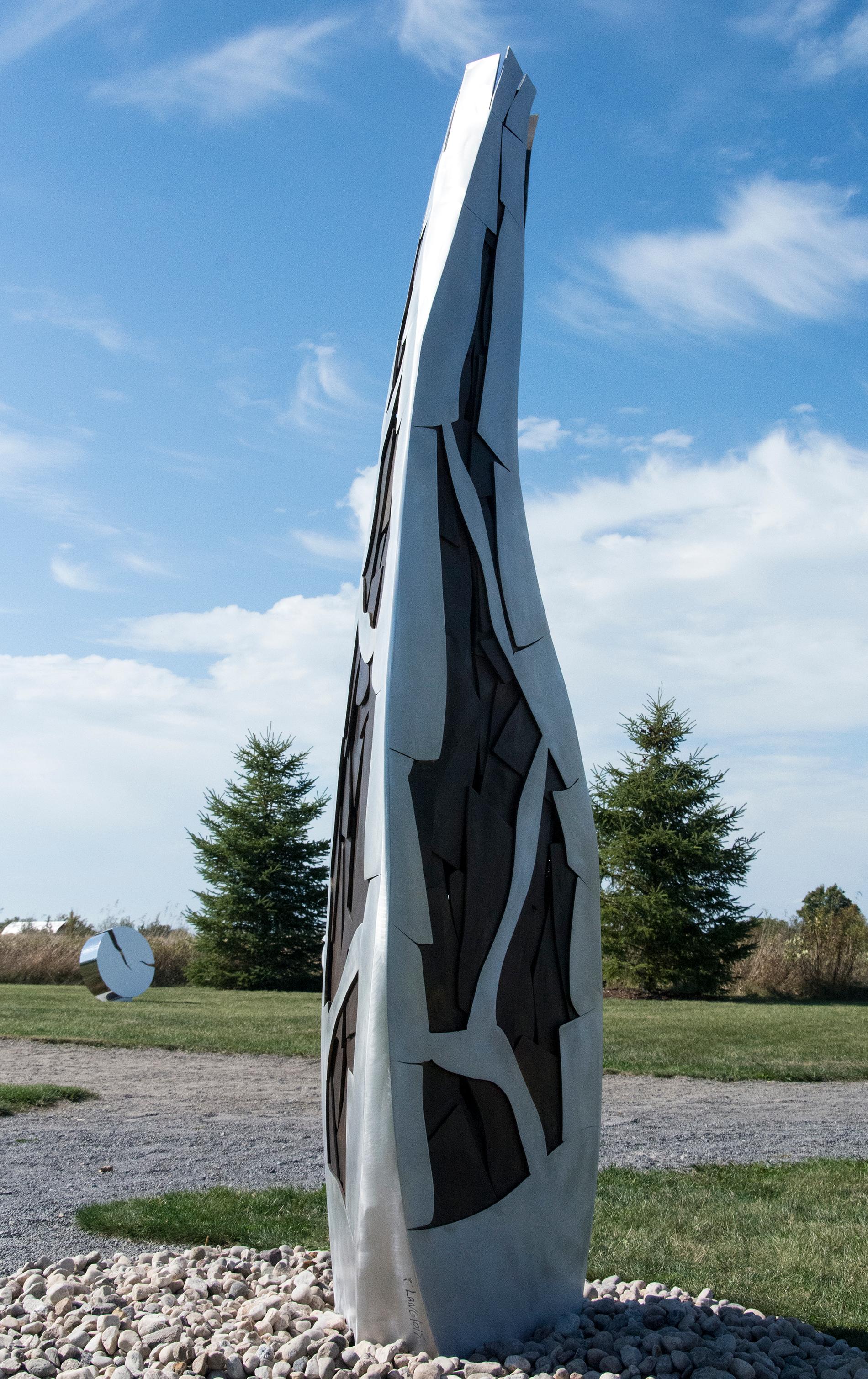 Bird - tall, modern, abstract, contemporary, aluminum outdoor sculpture 1