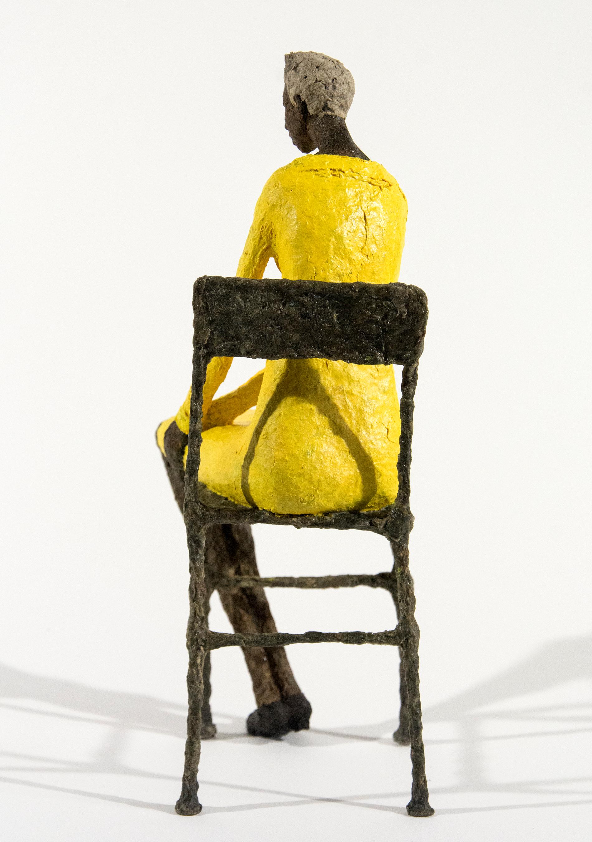 Attente dames jaune et bleu - Contemporary Sculpture by Paul Duval
