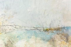 Lure Us Again - textured, muted pastel colours, abstract, acrylic on canvas