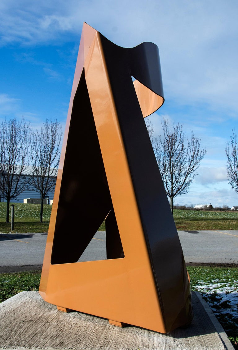 Les Paravents Du Reve - Large scale outdoor sculpture in lusterious burnt umber - Sculpture by Marcel Barbeau RCA