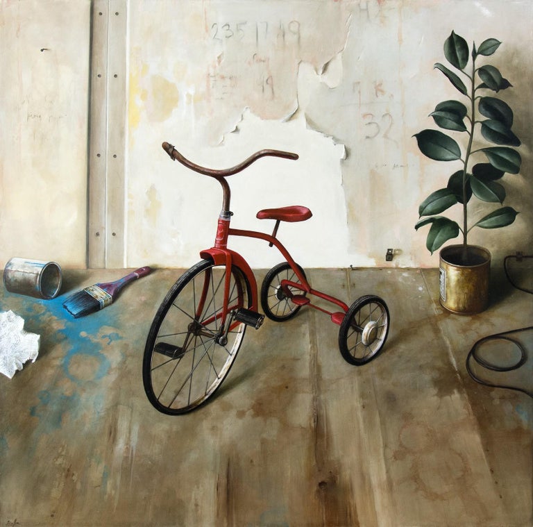 Dmitry Yuzefovich Red Tricycle Bright Vivid Detail Realist Interior Still Life Oil On Canvas For Sale At 1stdibs Dmitry Yuzefovich Red Tricycle Bright Vivid Detail Realist Interior Still Life Oil On Canvas For Sale At 1stdibs