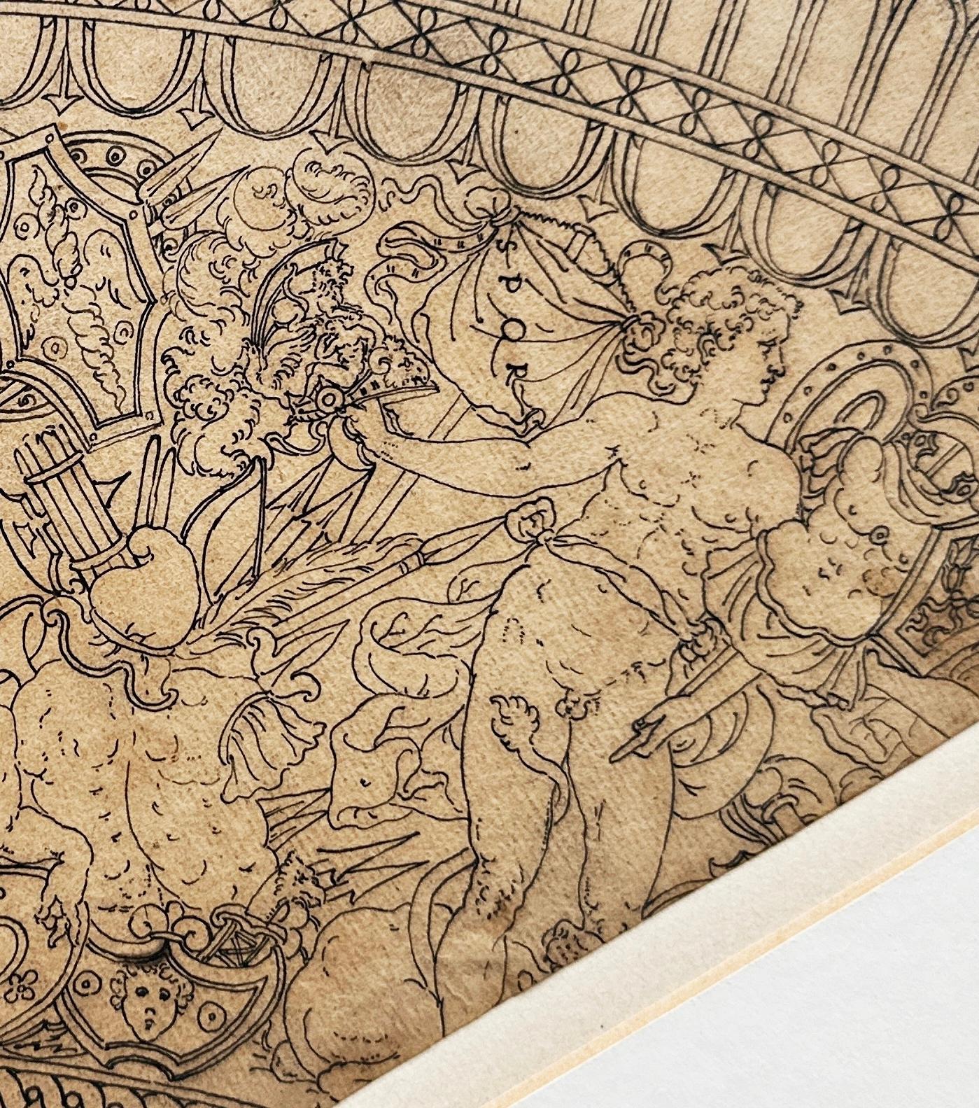 wohl Niederländischer T Flämischer Meister 17. Jahrhundert

Tusche auf Papier /auf Unterlage

Am oberen und unteren Rand in bezeichnet

Größe :  ca. 23 x 40 cm, zzgl.Passeprtout

Besichtigung und Abholung nach vorheriger Terminvereinbarung gerne