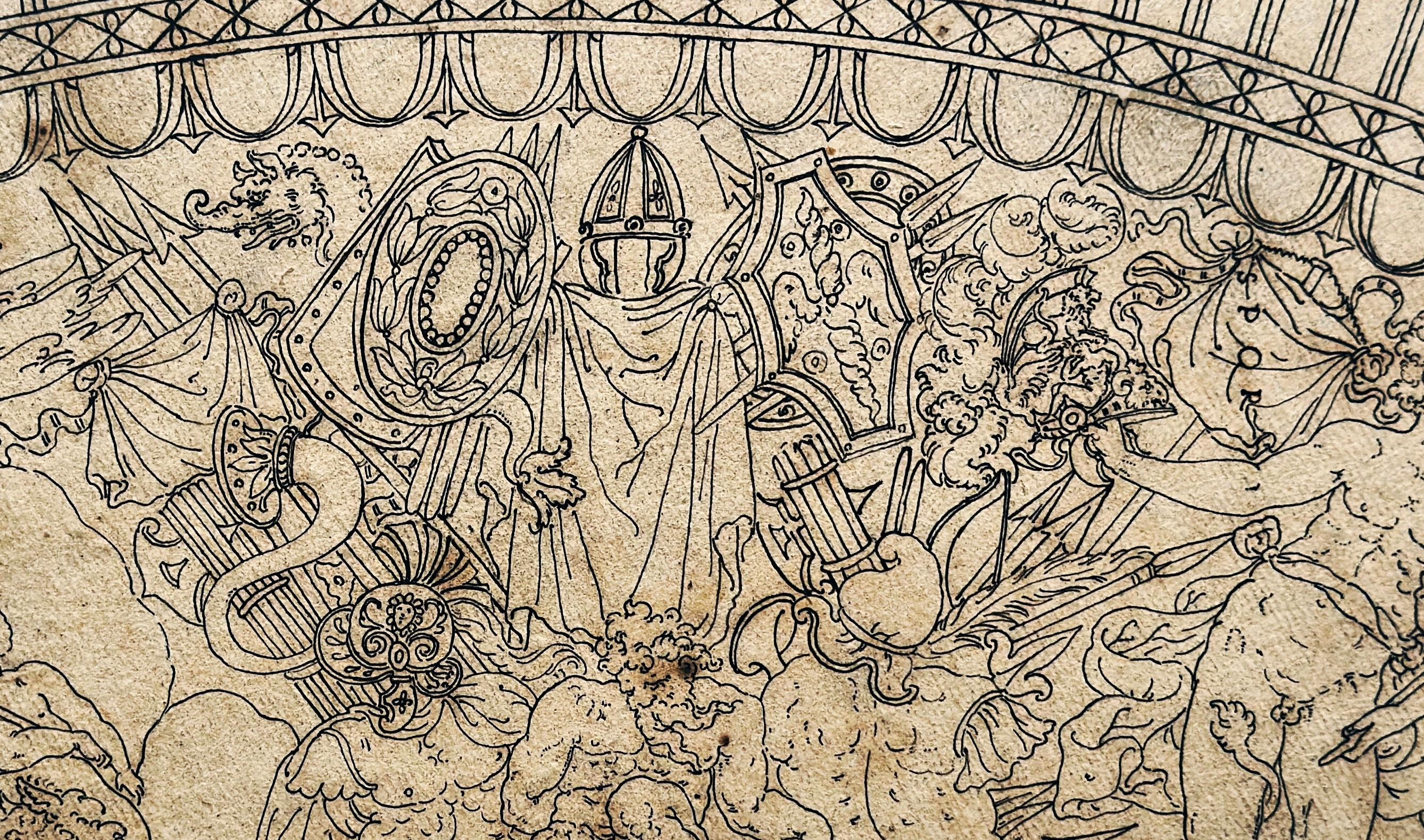 Dessin de maître ancien, 17e siècle,  Pays-Bas, Hollandais, Flamands, Maniéristes en vente 1