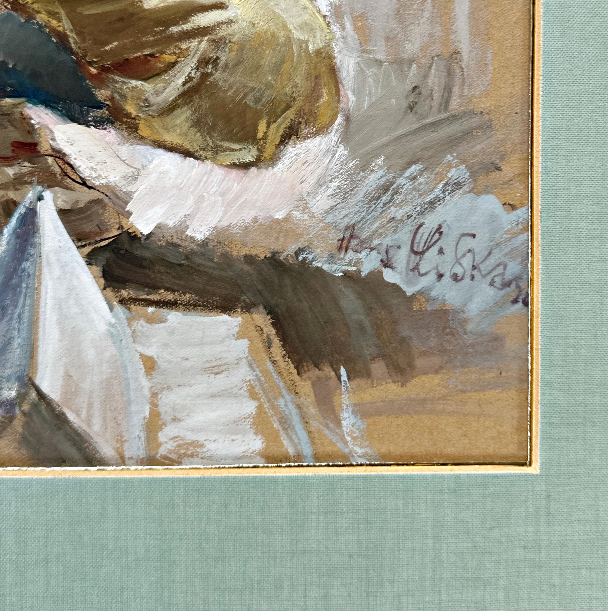 Illustration pour Don Giovanni de Mozart, Salzbourg, gouache, signée à la main - Impressionnisme Art par Hans Liska