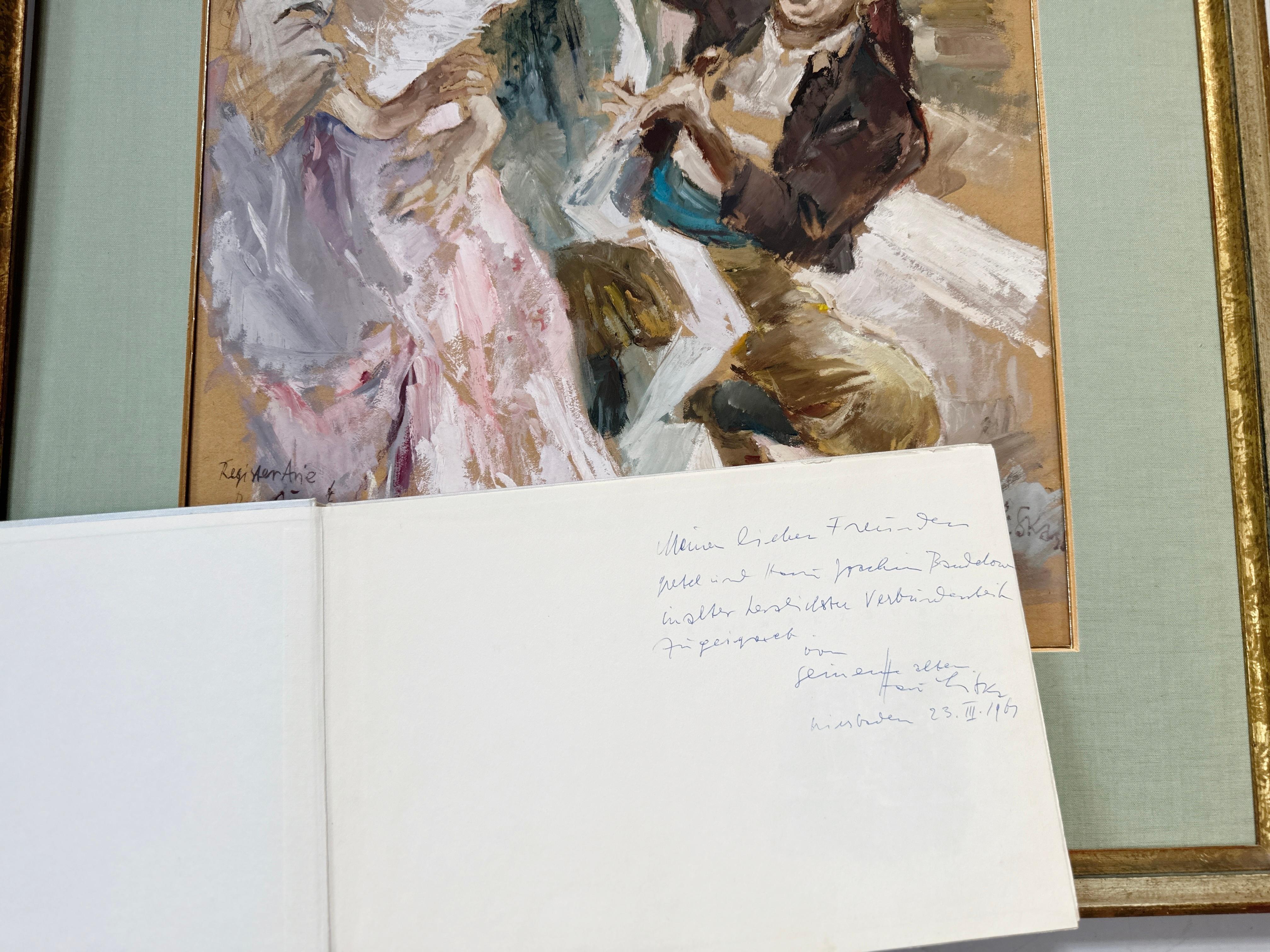 Illustration pour Don Giovanni de Mozart, Salzbourg, gouache, signée à la main en vente 2