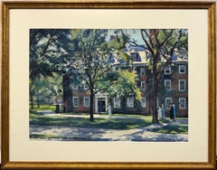 Aiden Lassell Ripley - “Harvard Graduates at Massachusetts Hall” Harvard University Campus Watercolor “Harvard Graduates at Massachusetts Hall” Harvard University Campus Watercolor