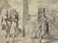 "Ohne Titel (Women Walking), ca. 1945" von Reginald Marsh NYC Street Doppelseitig