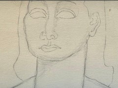 "Stehender Akt, ca. 1930" Louise Nevelson (1899-1988) Weiblicher Akt Zeichnung Signiert