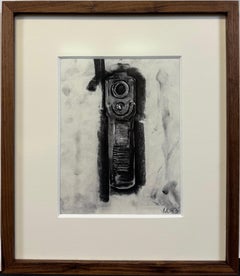 “Untitled (Gun Study D-309), 1993” Body Hammer Series Drawing Signed Glock 19