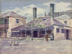 "James Tynes Blacksmith Shop, Hamilton, Bermuda" c. 1925 by Mary Roberts Ebert